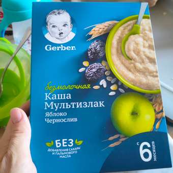 Каша безмолочная Gerber мультизлаковая чернослив-яблоко 180г с 6месяцев: отзыв пользователя Детский Мир